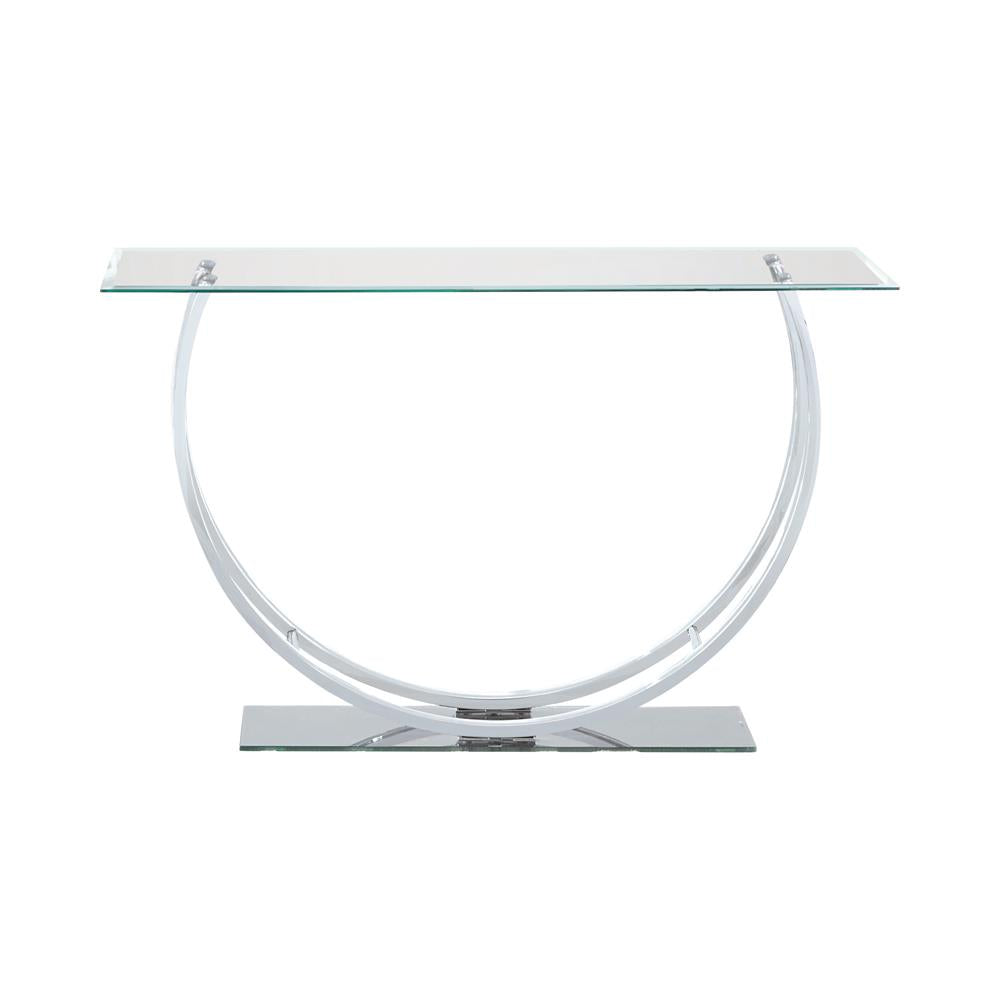 Danville - Danville U-shaped Sofa Table Chrome