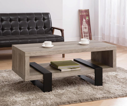 Dinard - Dinard Coffee Table with Shelf Grey Driftwood