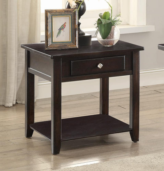 Bradford - Bradford Square 1-shelf End Table Walnut