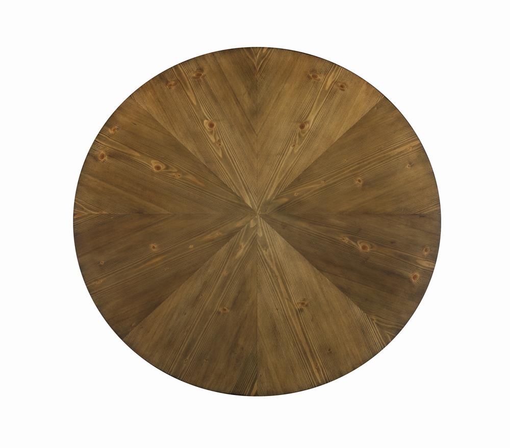 Brinnon - Brinnon Round Coffee Table Dark Brown and Black