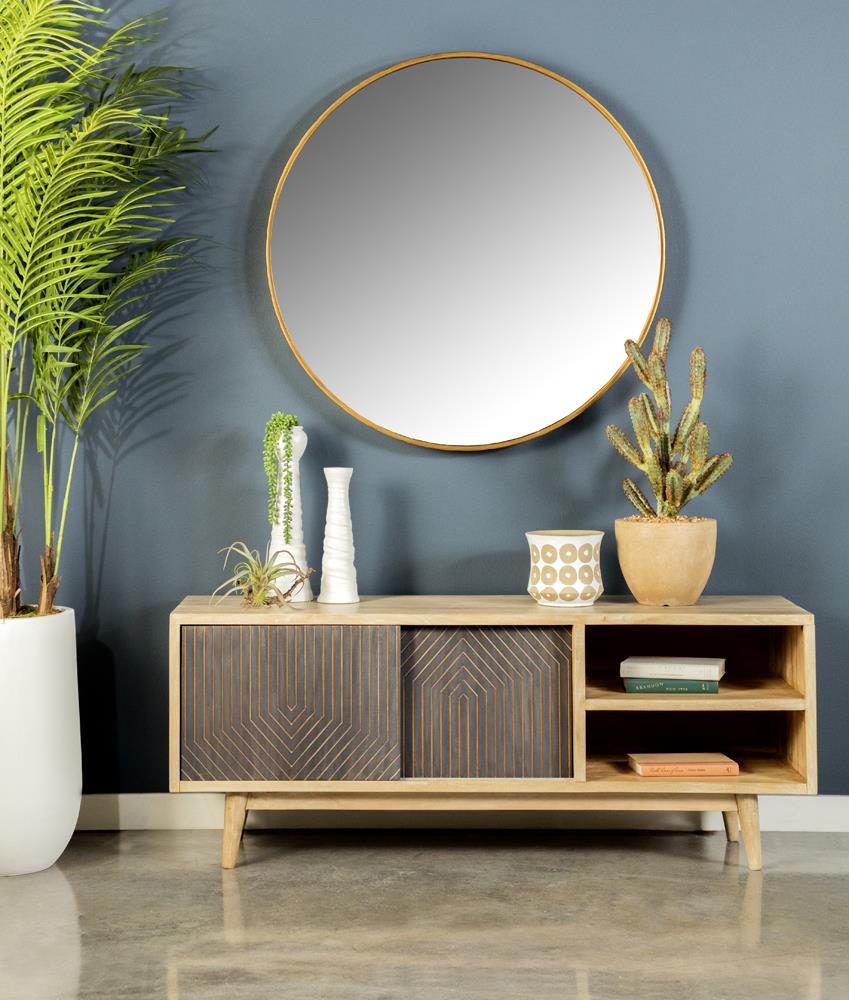 Juno - TV Console with Sliding Doors Natural
