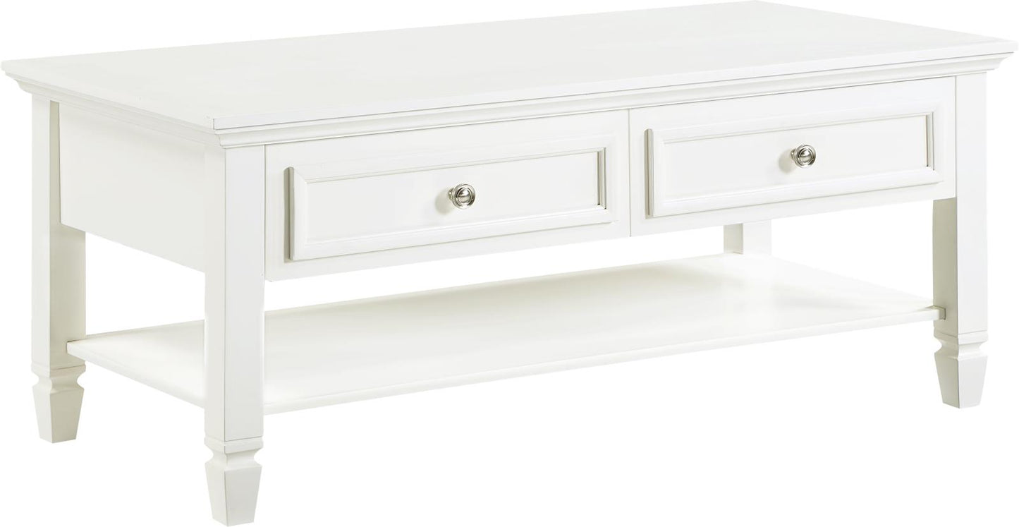 Nora - Rectangular 2-drawer Coffee Table Buttermilk
