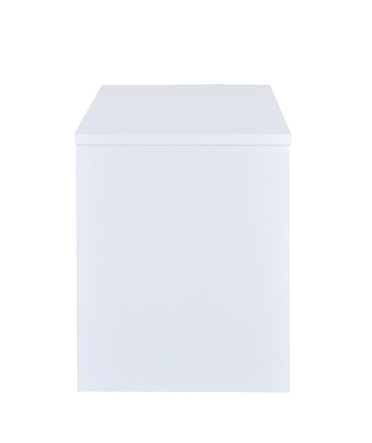 Irving - Irving 2-drawer Office Desk with Cabinet White