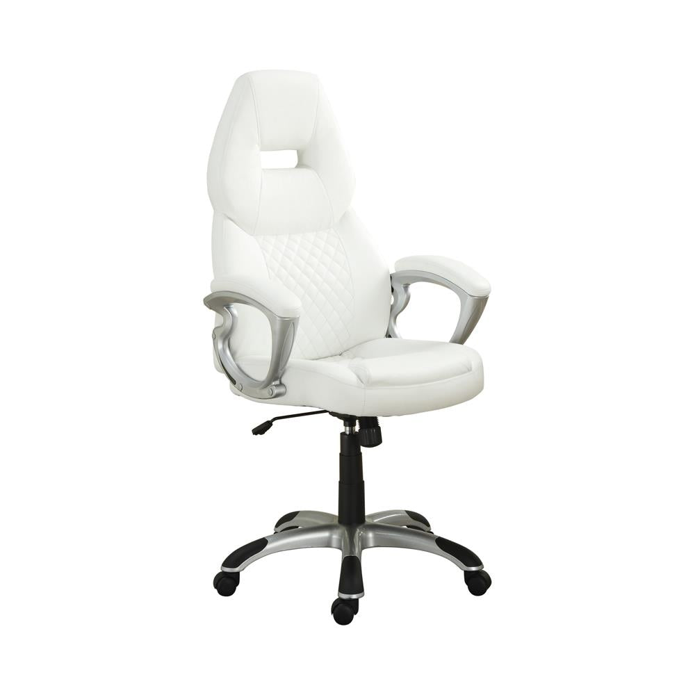 Bruce - Bruce Adjustable Height Office Chair White and Silver