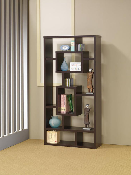 Howie - Howie 10-shelf Bookcase Cappuccino