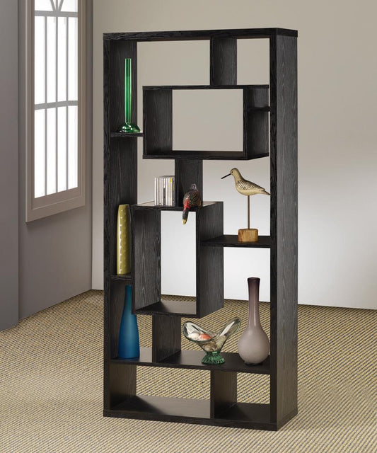 Linbrook - Linbrook 10-shelf Bookcase Black Oak