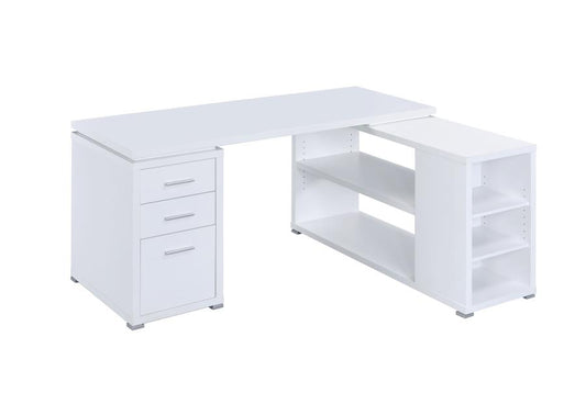 Yvette - Yvette L-shape Office Desk White