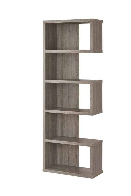 Joey - Joey 5-tier Bookcase Weathered Grey