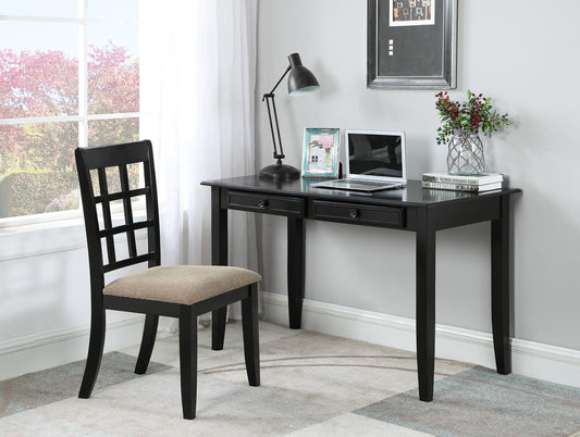 Newton - Newton 2-piece Writing Desk Set Black and Tan