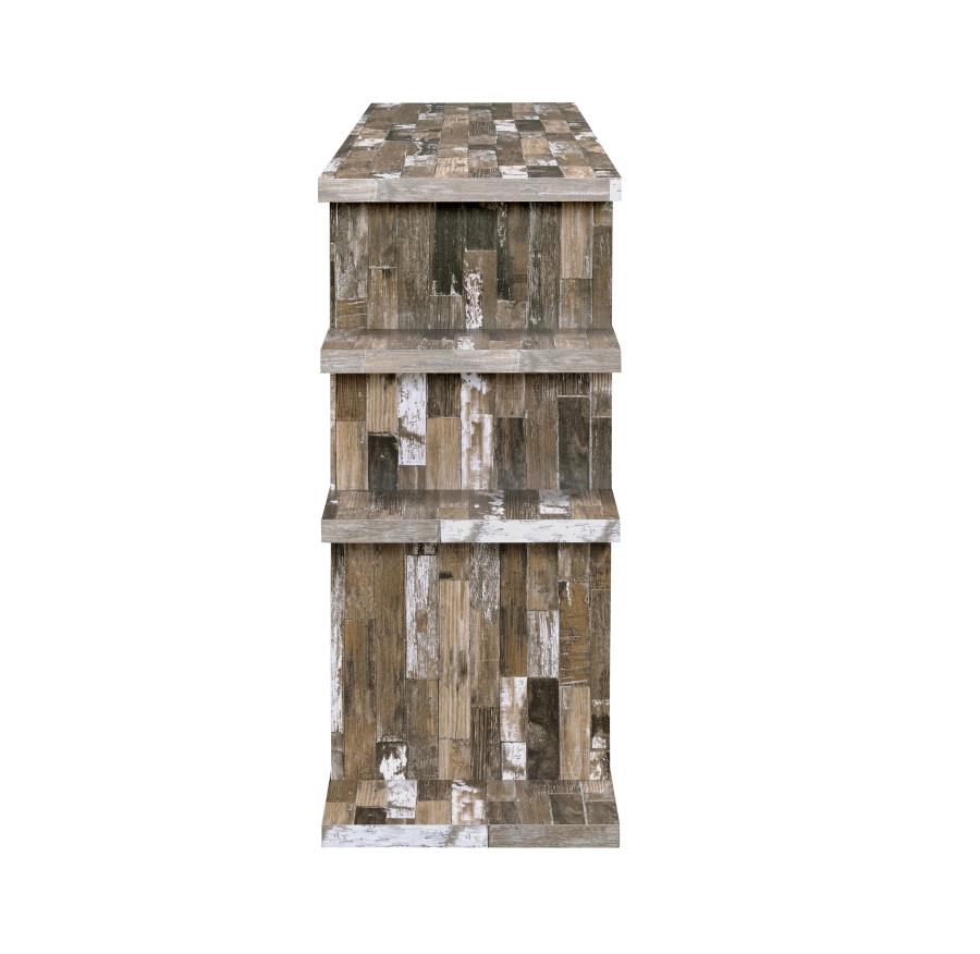 Santos - Santos 3-tier Open Bookcase Salvaged Cabin