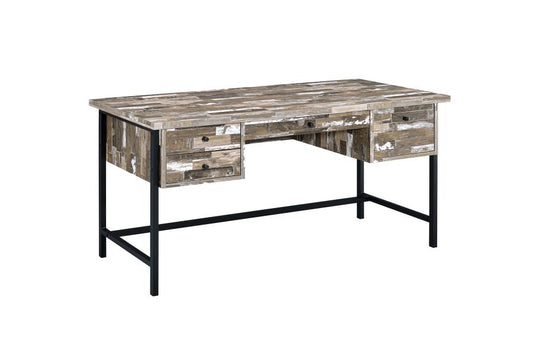 Kemper - Kemper 4-drawer Writing Desk Salvaged Cabin