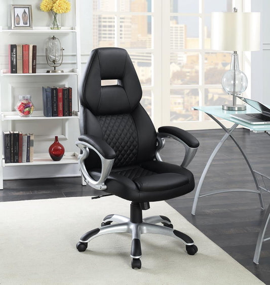 Bruce - Bruce Adjustable Height Office Chair Black and Silver