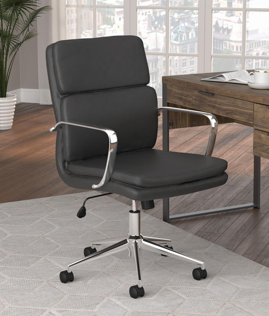 Ximena - Ximena Standard Back Upholstered Office Chair Black