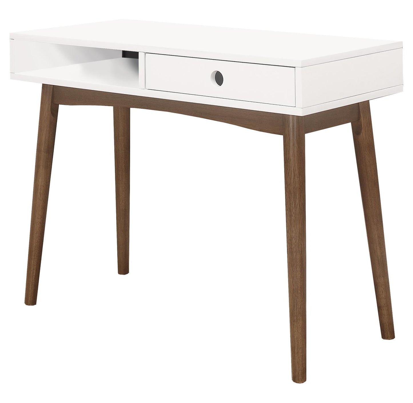 Bradenton - Bradenton 1-drawer Writing Desk White and Walnut