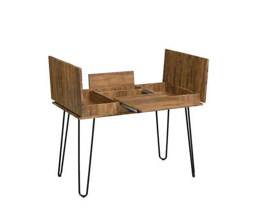 Sheeran - Sheeran Writing Desk with 4 Hidden Storages Rustic Amber