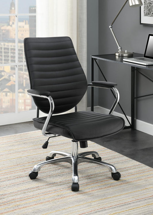 Chase - Chase High Back Office Chair Black and Chrome