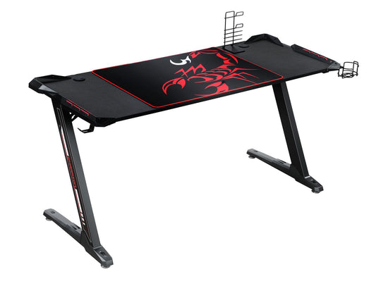 Brocton - Brocton Metal Z-shaped Gaming Desk Black