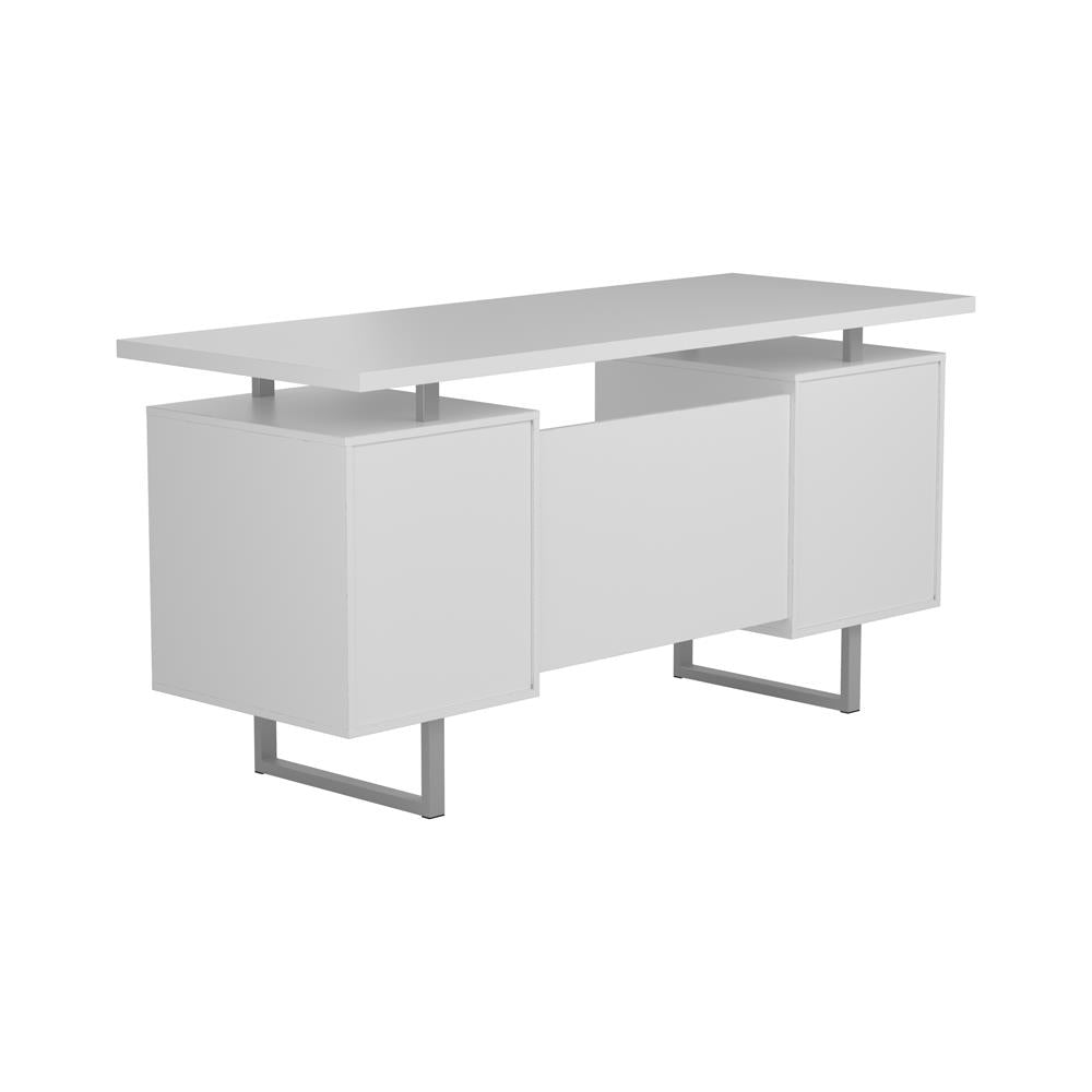 Lawtey - Lawtey Floating Top Office Desk White Gloss