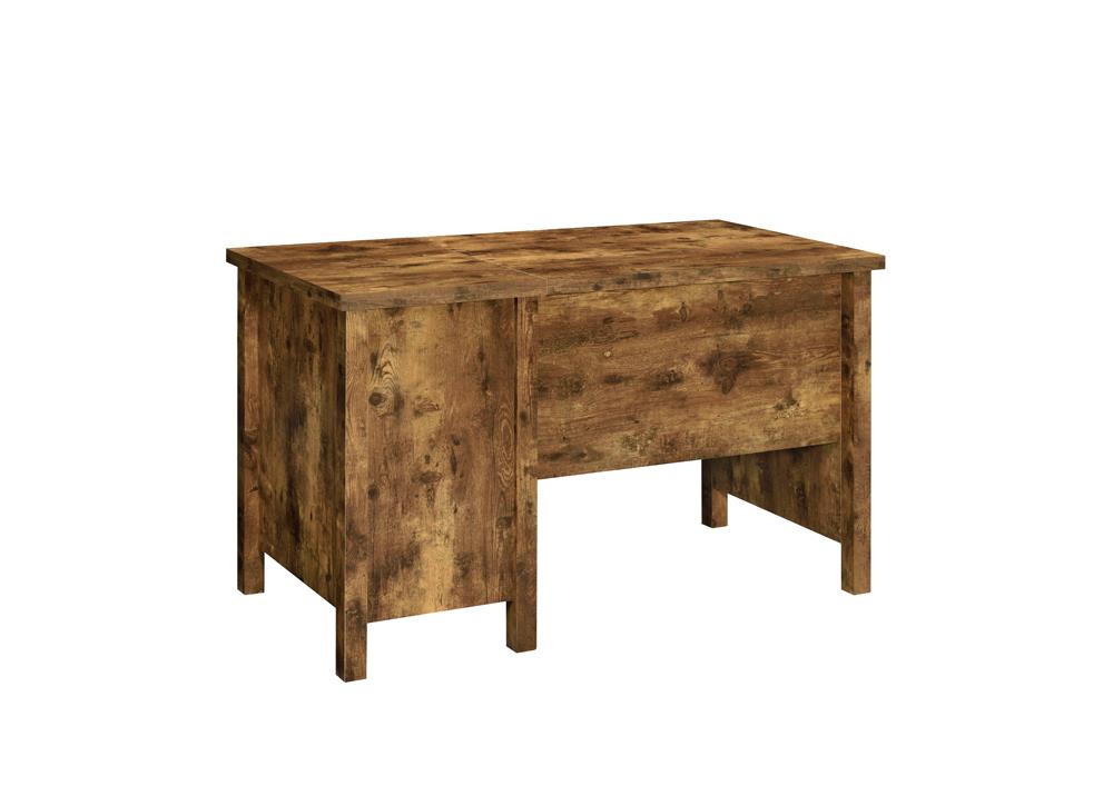 Delwin - Delwin Lift Top Office Desk with File Cabinet Antique Nutmeg