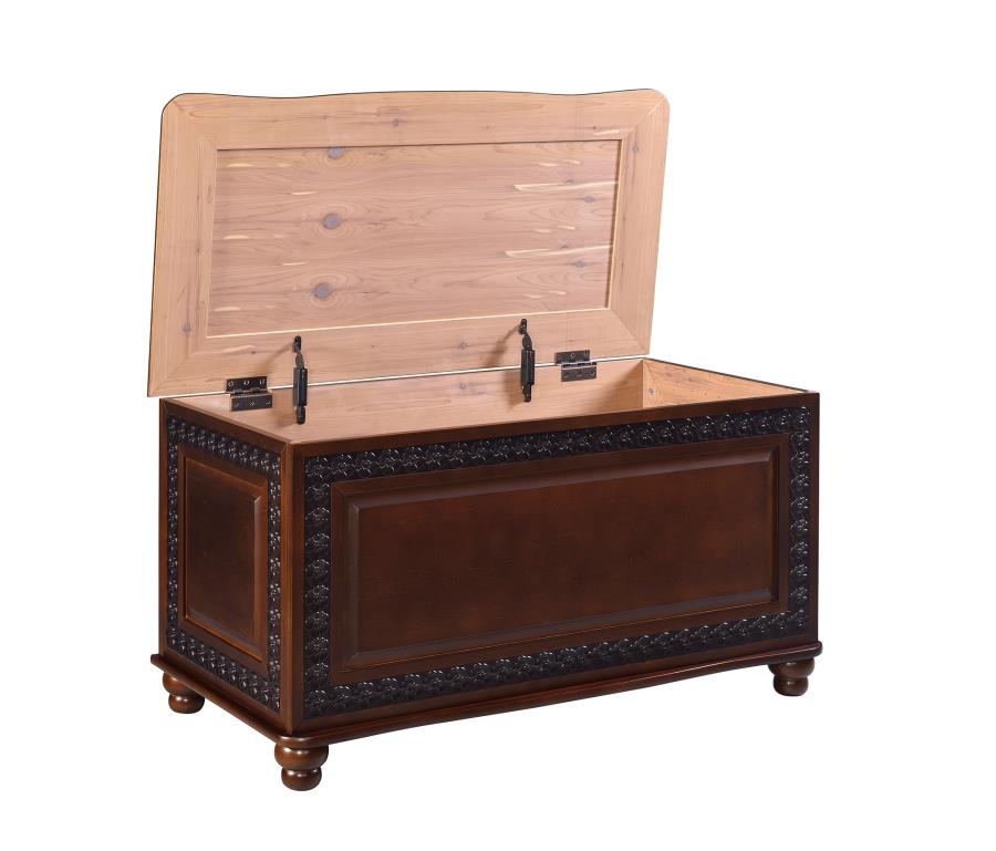 Finlay - Finlay Flip Open Storage Cedar Chest Deep Tobacco