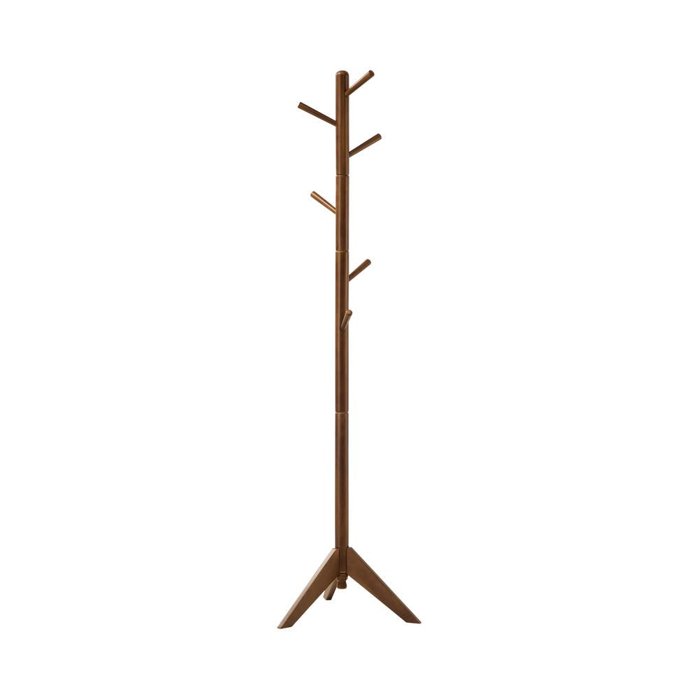 Devlin - Devlin Coat Rack with 6 Hooks Walnut