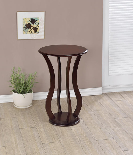 Elton - Elton Round Top Accent Table Cherry