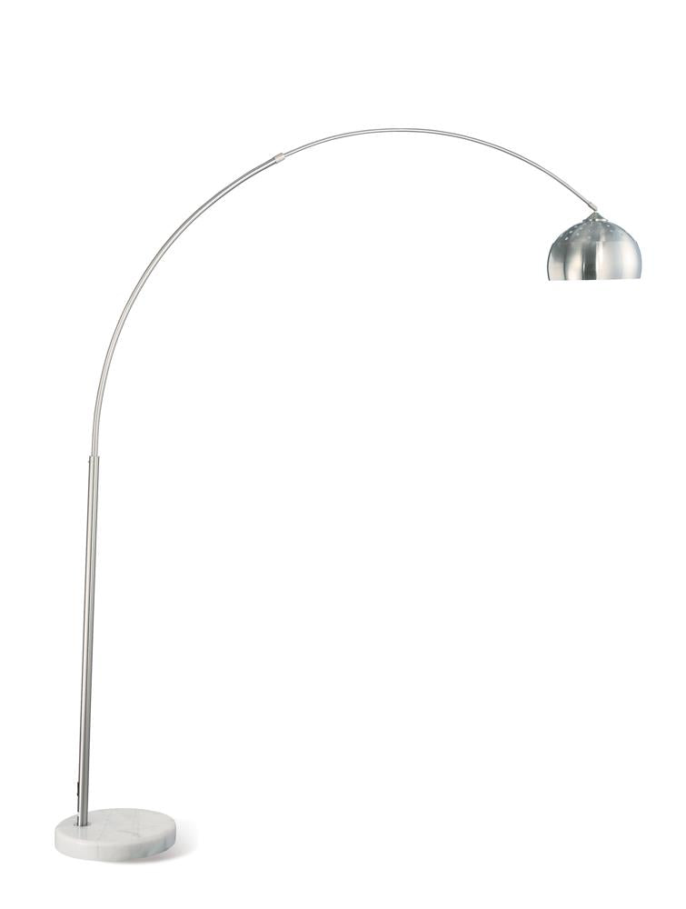 Krester - Krester Arched Floor Lamp Brushed Steel and Chrome