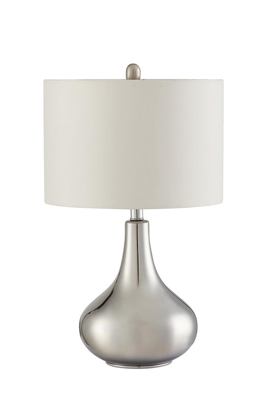 Junko - Junko Drum Shade Table Lamp Chrome and White