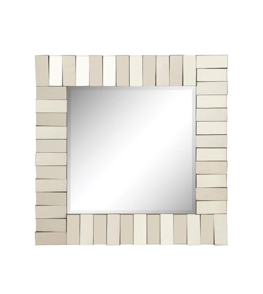 Tanwen - Tanwen Square Wall Mirror with Layered Panel Silver