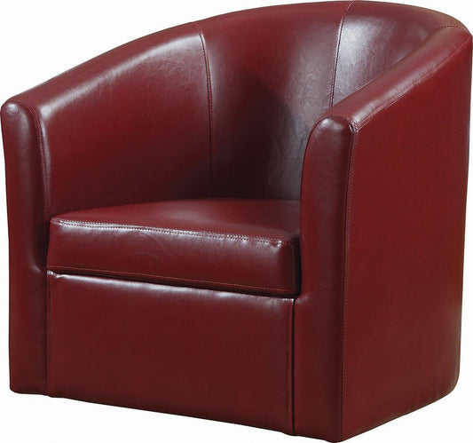 Turner - Turner Upholstery Sloped Arm Accent Swivel Chair Red