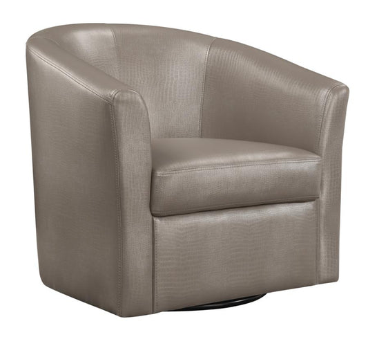 Turner - Turner Upholstery Sloped Arm Accent Swivel Chair Champagne