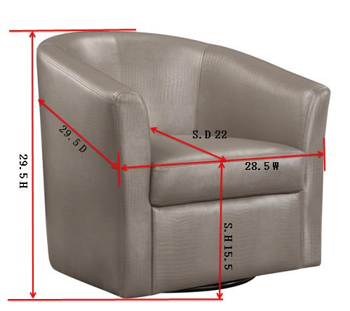 Turner - Turner Upholstery Sloped Arm Accent Swivel Chair Champagne
