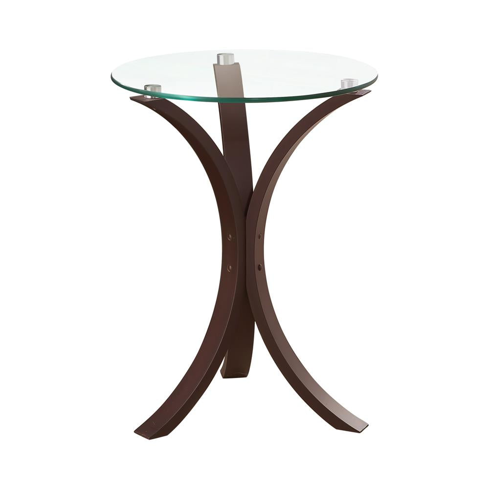 Edgar - Edgar Round Accent Table Cappuccino