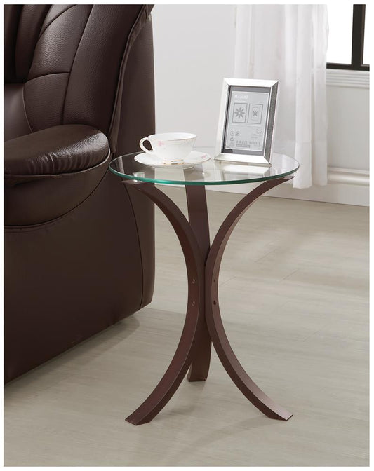 Edgar - Edgar Round Accent Table Cappuccino