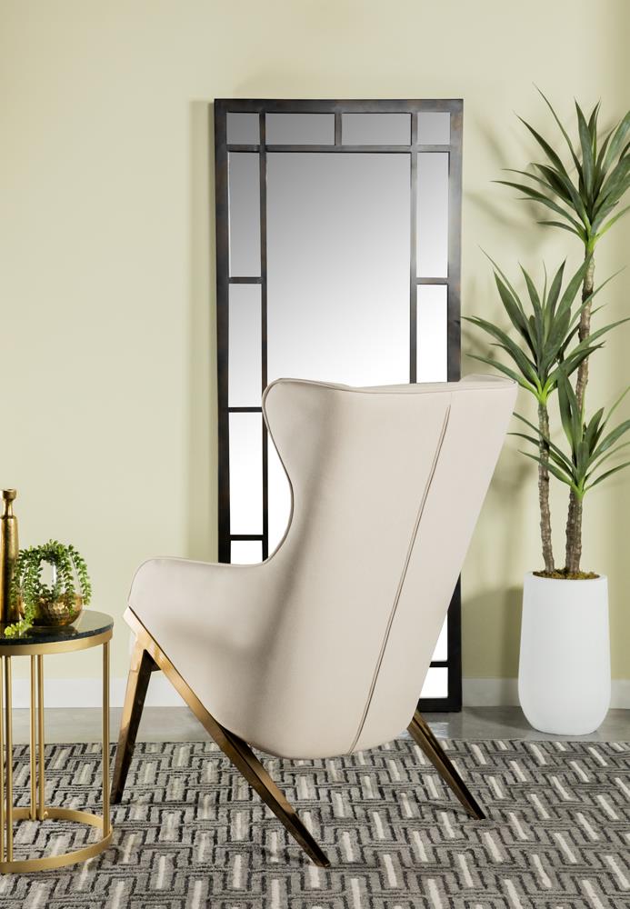 Walker - Walker Upholstered Accent Chair Cream and Bronze