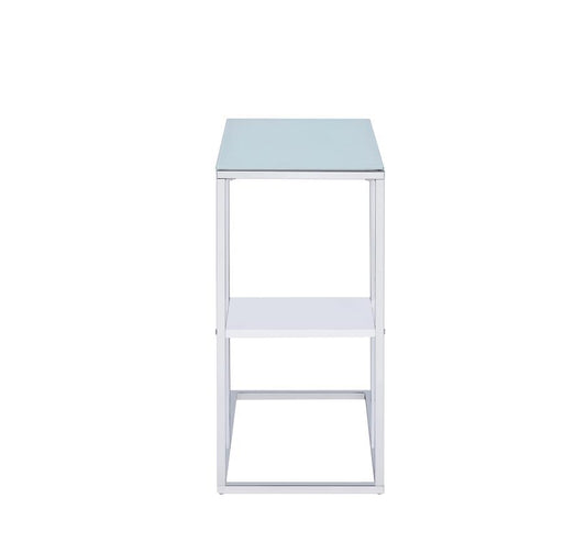 Daisy - Daisy 1-shelf Accent Table Chrome and White