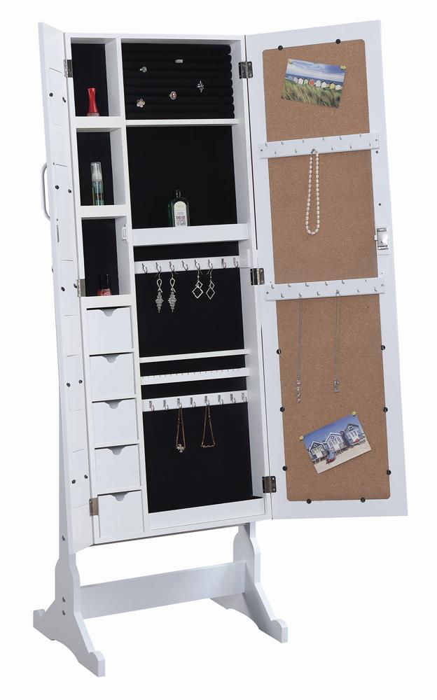 Doyle - Doyle Jewelry Cheval Mirror with Picture Frames White