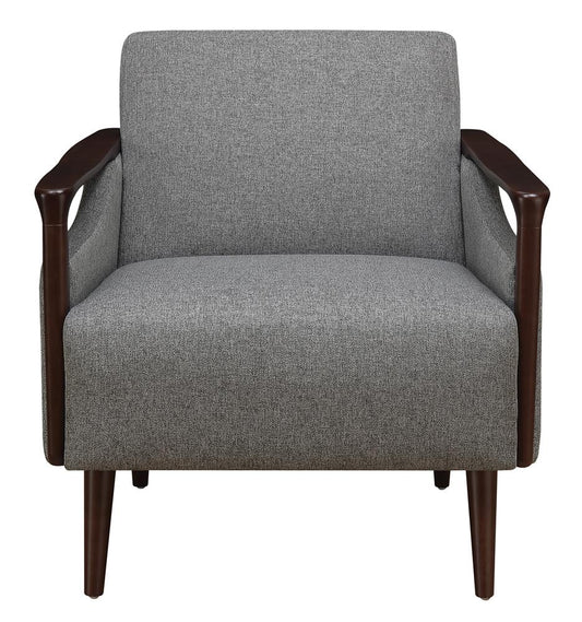Justin - Justin Upholstered Accent Chair Grey and Brown