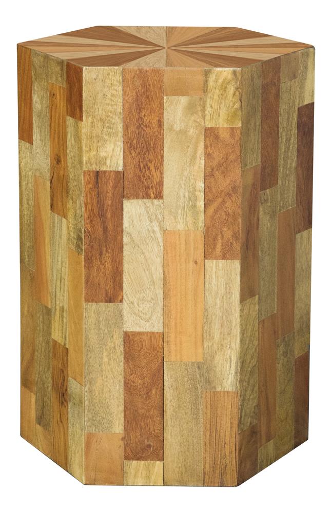 Dermot - Dermot Hexagon Sunburst Top Accent Table Natural