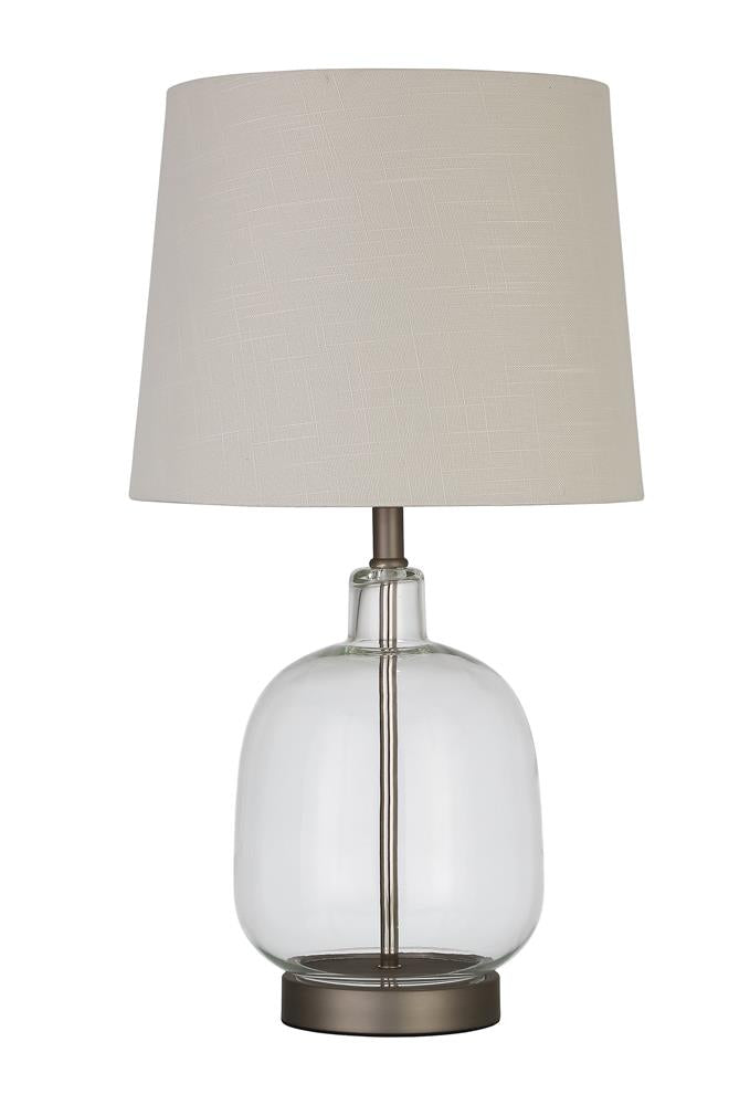 Costner - Costner Empire Table Lamp Beige and Clear