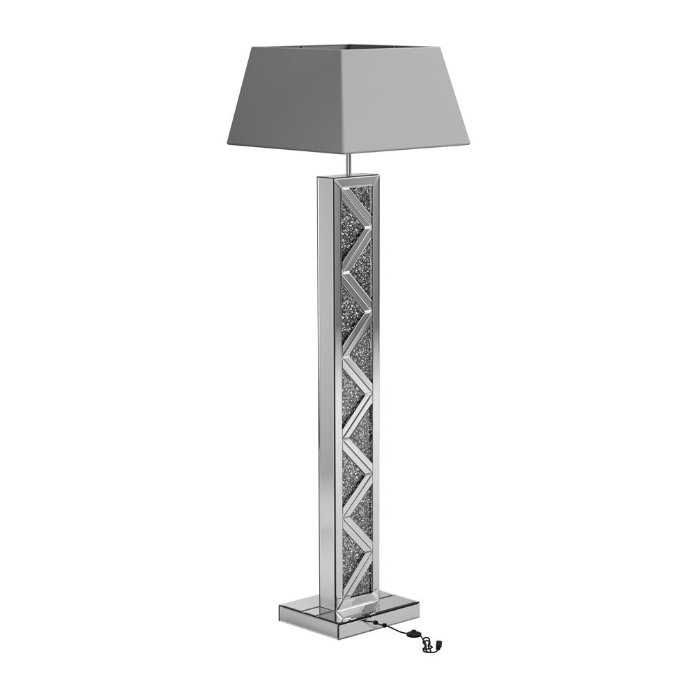 Carmen - Carmen Geometric Base Floor Lamp Silver