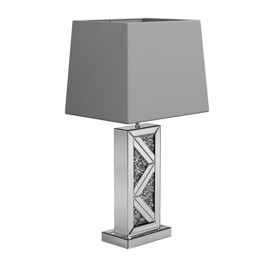 Carmen - Carmen Geometric Base Table Lamp Silver