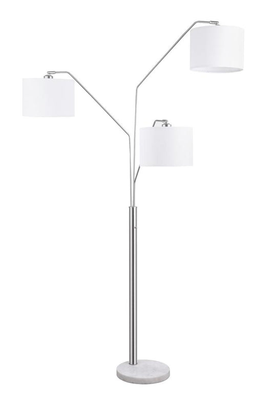 Jirou - Jirou Trio Drum Shade Floor Lamp Stain Nickel