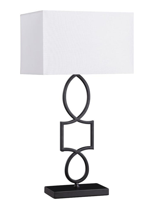 Leorio - Leorio Rectangular Shade Table Lamp White and Black