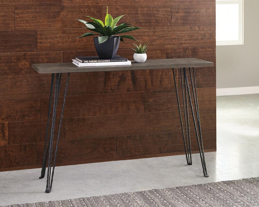 Neville - Neville Rectangular Console Table Concrete and Black