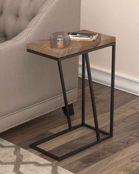 Sergio - Sergio Chevron Rectangular Accent Table Tobacco
