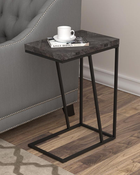 Carly - Carly Expandable Chevron Rectangular Accent Table Grey