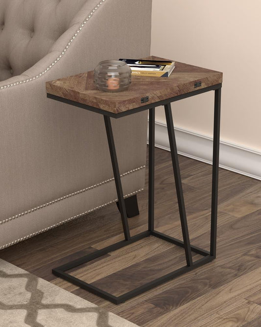 Carly - Carly Expandable Chevron Rectangular Accent Table Tobacco