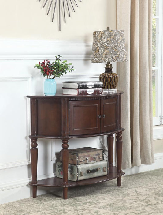 Brenda - Brenda Console Table with Curved Front Brown