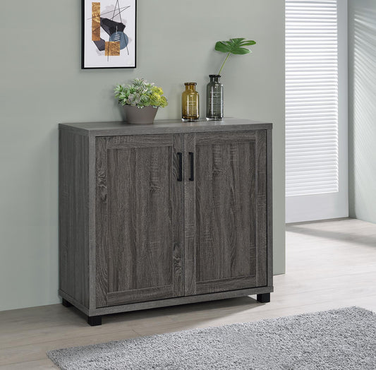 Filch - Filch Wooden 2-door Accent Cabinet Weathered Grey